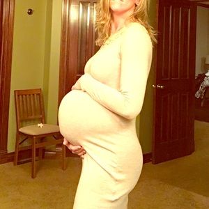 Maternity sweater dress by Pink Blush